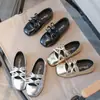 Zapatos de Baile para Niñas 2026 Primavera y Otoño Lindo Moño 3-12 Años Suela Suave Antideslizante Zapatos de Piel para Niños