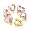 Atacado do Fabricante Grau Especial A Strass de Cristal K9 Coração de Pêssego Inclinado com Base Pontiaguda, Strass Irregulares com Garras para Roupas, Sapatos, Decoração de Embalagens, Strass para Nail Art
