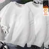 Moletom com gola redonda e forro de fleece para homens, marca moderna de outono e inverno, peça interna versátil solta de manga longa, roupa de casal unissex, top para estudantes