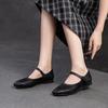 Shanghai Jiejie 2024 Otoño Nuevo Estilo Francés Retro Plisado Zapatos de Una Capa Suave Hada Estilista Zapatos de Mujer