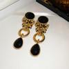 Agulha de prata antiga incrustada de diamantes brincos de anel de chita brincos leves de luxo elegantes brincos retrô personalizados de alta qualidade