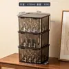 Caja de almacenamiento para copas de vino pequeñas BNBS Bainaibang, disponible en múltiples tamaños y capacidades, a prueba de polvo, a prueba de humedad, transparente y caja de vino engrosada