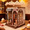 Loja de Sobremesas Ocidentais Ursinho DIY 3D Alívio de Estresse Presente Modelo Retro Ornamento Brinquedo de Montagem Manual Casa em Miniatura