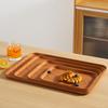 Bandeja PP Imitación Grano de Madera Transfronteriza Bandeja de Té China Mesa de Centro Escritorio Plato de Frutas Vaso de Agua Plato para Snacks Cena Almacenamiento