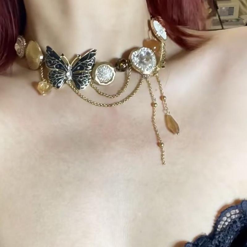 2308100 蝴蝶项链中性风原创小众蜜语甜甜蜜蜜温柔浪漫