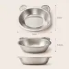 Tazón de acero inoxidable 304 para comida de bebé con diseño de dibujos animados, para uso doméstico, anticaída, tazón de oso lindo para preescolar, venta al por mayor