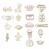 Varios sujetapapeles metálicos creativos, sujetapapeles electrochapados, clips marcapáginas. Producto popular transfronterizo, admite etiquetado y dropshipping