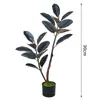 Planta Artificial Diamante Negro de Alta Gama para Decoración de Sala de Estar, Adornos de Pie, Árbol Falso Grande en Maceta para Interior, Planta Biónica