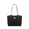 Nova bolsa tote de alta qualidade, estilosa e de grande capacidade com padrão de diamante, perfeita para o dia a dia, com um design chique e elegante