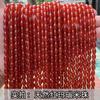 7A ágata roja natural cuentas sueltas con forma de cuentas antiguas cuentas de barril cuentas de arroz cuentas de ábaco de bambú accesorios DIY
