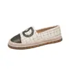 Espadrilles de Estilo Nuevo Primavera 2026 Inspiradas en Chanel Mocasines Versátiles Casuales Slip-On para Mujer
