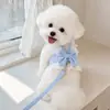Correa fina para perro, arnés de verano, vestido para perro Maltés, ropa con correa anti-escape para mascotas gato