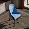 Silla Minimalista Moderna de Lujo Ligero, Silla de Comedor para Hotel, Taburete con Respaldo para Casa de Alquiler, Silla Suave para Ocio en Casa y Mahjong