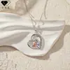 Knn-178 Collar Corazón Madre e Hija Dibujo Animado Transfronterizo Amazon Joyería Lujo Accesible Cadena Alta para Clavícula para Mujeres