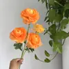 Cenário de Casamento Simulado com Rosas de Cabeça Redonda Layout Flores de Peônia Adereços de Fotografia Decoração Suave Flores Artificiais Peônias Estilo Jardim Fresco