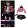 Disfraces de Jazz para Niñas Pantalones Brillantes de Cuero para Jazz Infantil Traje Rosa de Hip-Hop para Niños Disfraces de Grupo de Chicas para Actuación