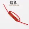 Pulseira de Nó Flor de Pessegueiro Tecida à Mão DIY Contas Douradas da Sorte Ano do Cavalo 2026 Fio Vermelho Pulseira de Laço Eterno para Casal Atacado