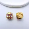 Zircônio Quadrado Conservador de Cor Contas Espaçadoras com Múltiplos Furos DIY Joias Feitas à Mão Pulseira Acessórios para Miçangas Materiais Atacado