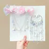 Colar com Presilha de Cabelo Infantil, Acessórios de Cabelo Frozen para Meninas, Joia de Corrente para Testa de Menininha, Adorno de Cabeça da Princesa Elsa, Acessórios de Cabelo