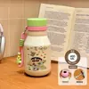 Nueva taza térmica de acero inoxidable 316, con un diseño creativo y artístico, perfecta para estudiantes, con un estilo de taza de leche portátil, lindo y adorable.