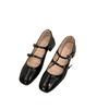 Zapatos Mary Jane rojos de tacón grueso de cuero pequeño para mujer, zapatos de verano 2023, zapatos franceses para la noche, zapatos negros para primavera y otoño.