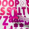 Pegatinas de Letras Mate Láser Transfronterizas Pegatinas de Material Digital Inglés Impermeables DIY Arcoíris Fluorescentes Pegatinas para Cuaderno