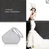 2026 Bolso de Mano Triangular Redondo Retro Totalmente Incrustado Bolso de Noche Mini Clutch de Alta Gama Forma de Lágrima Femenina