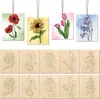 Conjunto de Ferramentas de Pintura Infantil Decoração Pendurada de Madeira para Pintura Molde de Pintura Conjunto de Pintura Colorida DIY