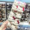 Lindo Estampado de Leopardo Lazo Gato Kt Muñeco de Peluche Dibujos Animados Lazo para el Cabello de Niños Muñeco de Máquina de Garra Diadema para Niña