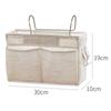 Tela de Algodón Transfronteriza Bolsa Colgante de Almacenamiento de Algodón y Lino para Organizar Snacks y Artículos Varios Cesta de Almacenamiento para Pared, Mesita de Noche, Dormitorio, Hogar