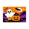 Felpudo de Calabaza Fantasma Lindo de Halloween Felpudo de Entrada Caucho Natural Antideslizante Absorción de Agua Decoración Festiva Felpudo