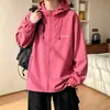 Jaqueta impermeável estampada com capuz, estilo americano, nova, tendência, para homens, outono, letra 2026, jaqueta esportiva para atividades ao ar livre