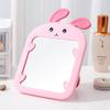 Espejo de Maquillaje Estilo Ins Espejo de Tocador de Conejito Lindo Espejo de Dibujos Animados de Escritorio para Dormitorio de Estudiante Espejo de Princesa de Escritorio para el Hogar