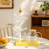 Porta-copos em formato de inseto amarelo, para pendurar e organizar copos, taças, canecas de café e canecas; porta-copos invertido em formato de árvore