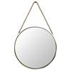 Escandinavo Simple Cuerda de Cáñamo Redondo Forma de Espejo Colgante Espejo Hogar Pared Espejo de Baño Entrada Espejo de Tocador Espejo de Maquillaje