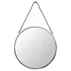 Espejo Redondo Minimalista Nórdico de Pared, Espejo de Maquillaje de Pared para el Hogar, Espejo de Baño, Espejo de Tocador de Lujo Ligero