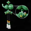 Colgante de perfume de coche de fábrica Xiangyun, calabaza de loto de jade verde, colgante creativo para decoración de coche, accesorios para coche al por mayor