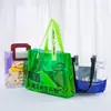 Saco de presente em PVC sacola tote a laser sacola de gelatina plástica sacola de presente de feriado sacola tote colorida em TPU personalizado