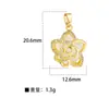 Accesorios para joyería diy directos de fábrica colgante H chapado en cobre colgante simple de piedra ojo de gato colgante de cisne microincrustado sin cadena