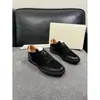 Zapatos Casuales de Lona con Parches de Cuero Gamuzado para Hombre BAL Transfronterizos Suela Gruesa Granulada Transpirables Perforados Estilo Versátil