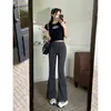 Pantalones de Yoga Acampanados Estilo Americano Transfronterizos 2026 Primavera y Otoño Nuevos, Pantalones de Chándal, Pantalones Bootcut, Pantalones de Tiro Alto hasta el Suelo para Mujer