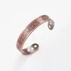 Anéis, Pulseiras para Homens e Mulheres, Conjuntos de Joias Magnéticas de Flores, Magnéticos Exclusivos Estilo Quente Cobre Vermelho Antigo Escovado, Vintage Transfronteiriço