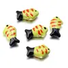 Peixe cerâmico colorido de dupla face peixe cerâmico fofo contas de cerâmica pulseira DIY colar acessórios de joias