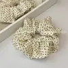 Estilo Coreano Simple Lunares Gasa Cuerda para el Cabello Elegante Temperamento Tela Plisada Nicho Cuerda para el Cabello Nueva Cuerda para Cola de Caballo