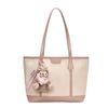 Bolsa Tote Grande de Cor Contrastante Moda Feminina 2025 Nova Versátil Couro Macio Cor Sólida Bolsa de Ombro para o Dia a Dia