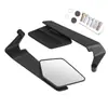 Espelho retrovisor de motocicleta transfronteiriço, refletor em forma de asa modificado para moto de rua e moto esportiva, espelho de ré com padrão artístico em liga de alumínio