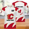Transfronterizo 2024 explosiones AliExpress wish Amazon nuevo impresión digital 3D NHL playera tipo polo corta comercio exterior