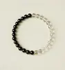 Pulsera de Cuentas Blanca Hielo Obsidiana con Cuentas de la Fortuna, Pulsera de Cuentas Budista de Cristal para Hombres y Mujeres, Joyería Feng Shui, Regalo