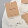 Etiquetas de Ropa de Alta Gama Personalizadas con Diseño Clásico de Papel Kraft y Cartulina Blanco Marfil, Etiquetas para Ropa de Mujer con Personalización de Logo, Stock Disponible