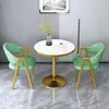 Mesa de Chat e Cadeiras Estilo Nórdico Combinação Recepção Reunião Apartamento Pequeno Simples Escritório de Vendas de Chá com Leite Varanda Mesa de Jantar e Cadeiras de Lazer